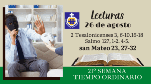 lecturas 26 de agosto - 21º semana - tiempo ordinario - año par