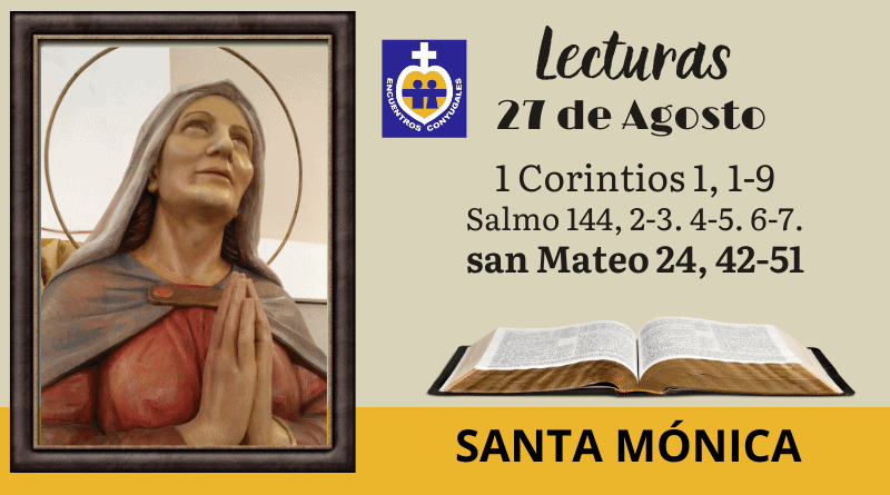 santa mónica - lecturas 27 de agosto - memoria - año par