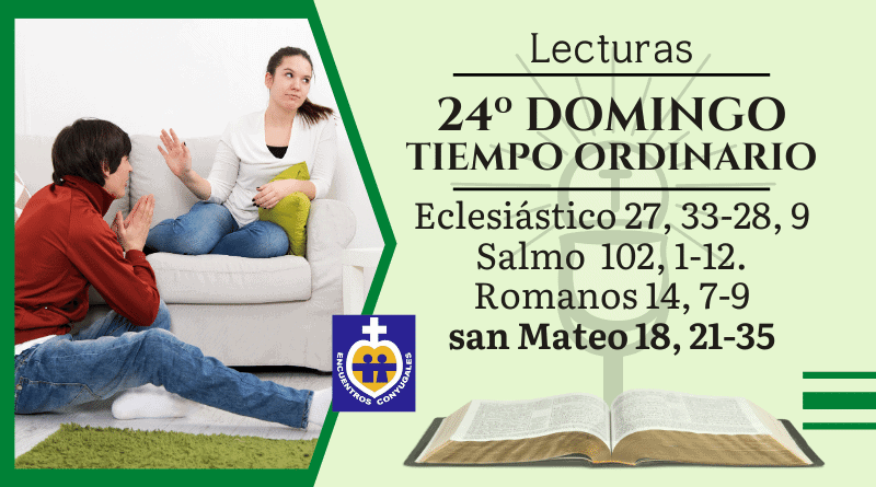 lecturas vigésimo cuarto domingo - tiempo ordinario - ciclo A