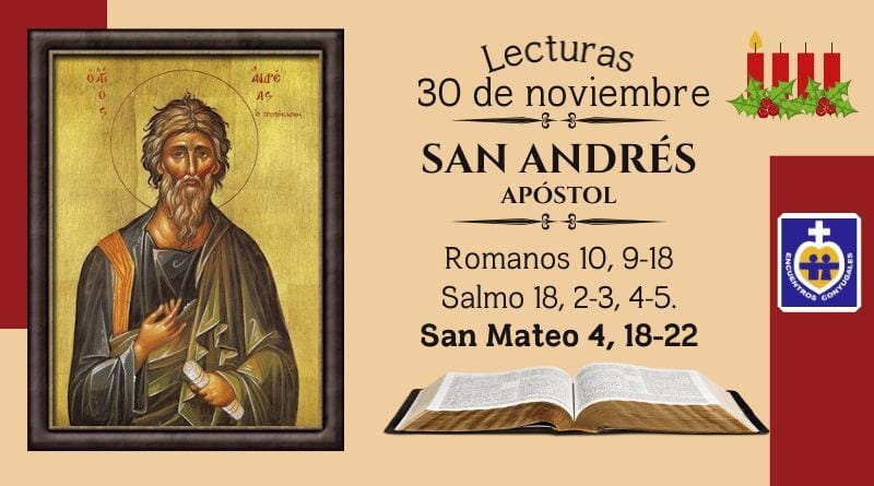 Lecturas lunes 30 de noviembre - I Semana de Adviento | Año Par